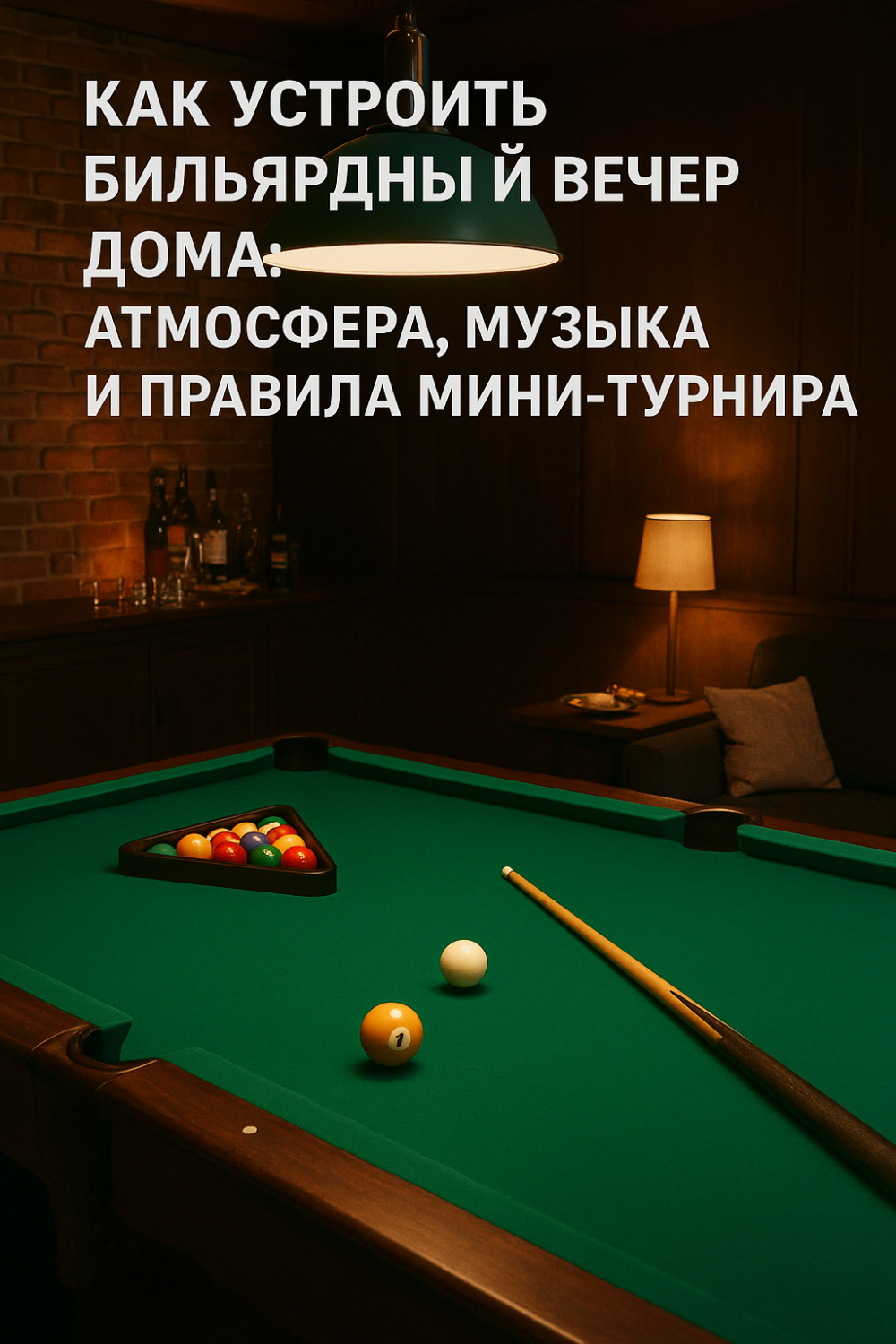 Как устроить бильярдный вечер дома: атмосфера, музыка и правила мини-турнира Как устроить бильярдный вечер дома: атмосфера, музыка и правила мини-турнира