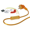 Бильярдный светильник Престиж 6 плафонов (зеленый, золотая штанга)