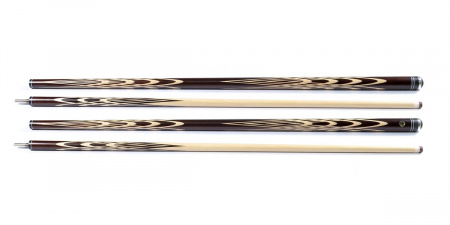 Кий для русского бильярда двухсоставной, запил Тюльпан (темный граб, граб)